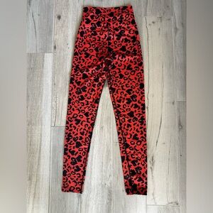 Beach Riot Orange Leopard High Waist Leggings Size S